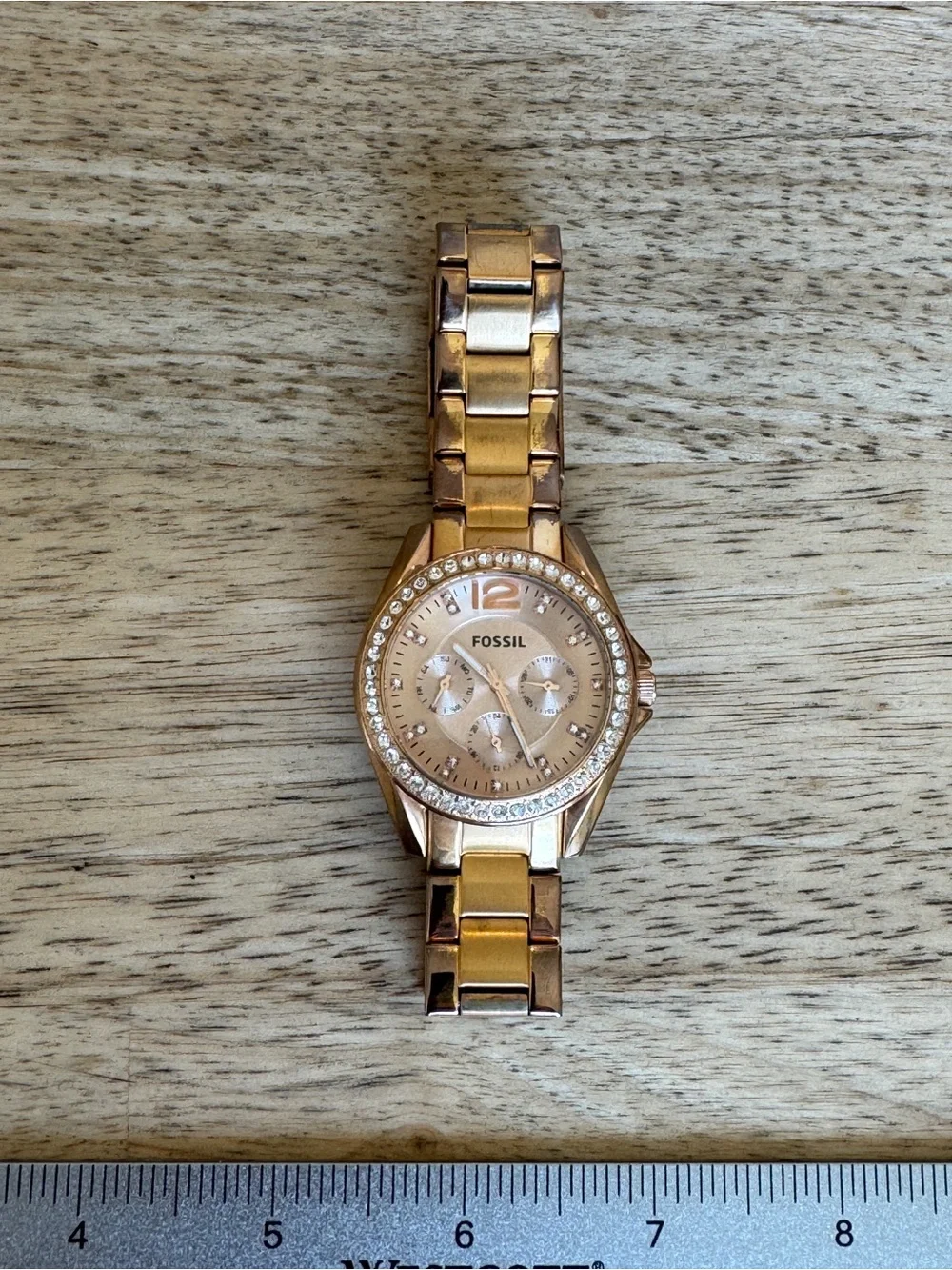 Fossil Women’s Rose Gold Chronograph Bracelet Watch